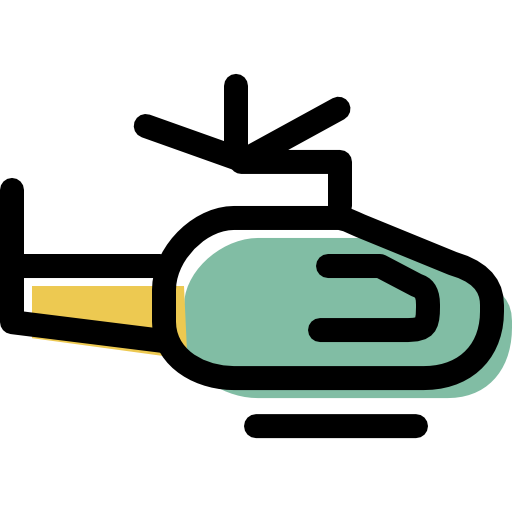 Helicopter Icon Free Of Color Travel And Transport Icons