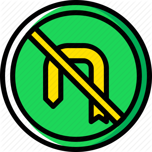 Around, Forbidden, Sign, Traffic, Transport, Turn Icon