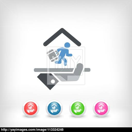 Hotel Icon Arrivaldeparture Vector