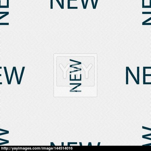 New Sign Icon Arrival Button Symbol Seamless Abstract Background