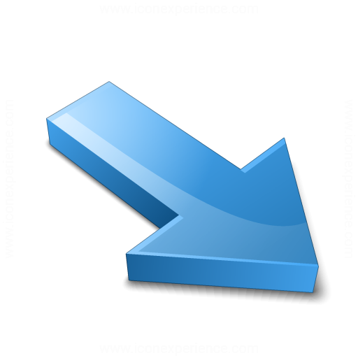 Iconexperience V Collection Arrow Down Right Blue Icon