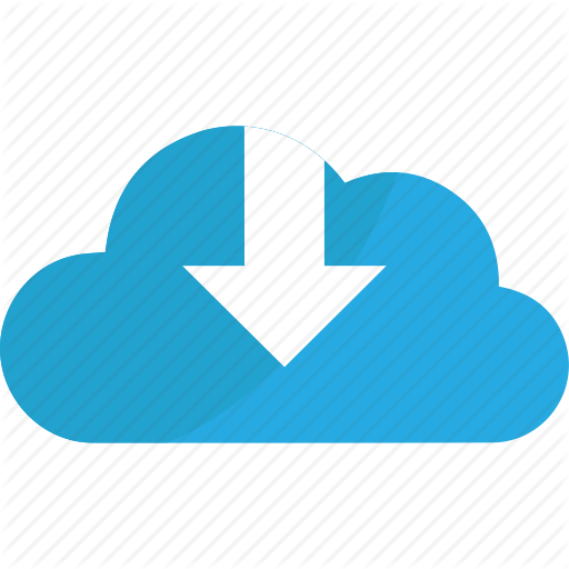 Arrow, Arrows, Blue, Cloud, Creative, Down, Download, Downloads Icon