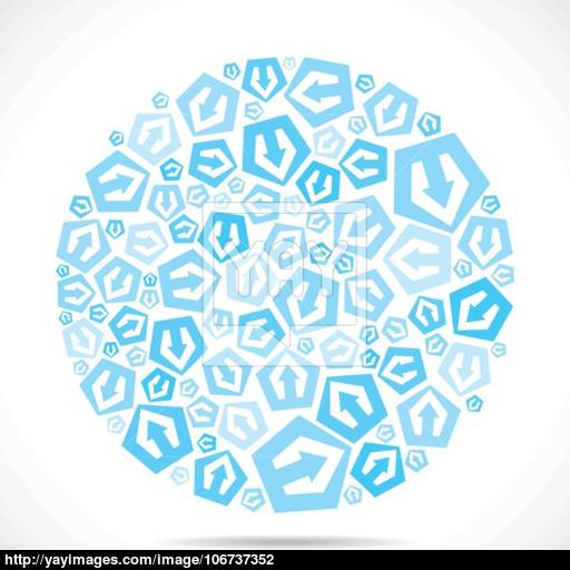 Blue Small Arrow Icon Design Stock Vector Vector