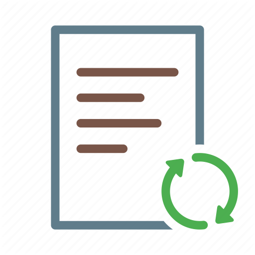 Arrow, Document, File, Synchronize, Syncing, Text Icon