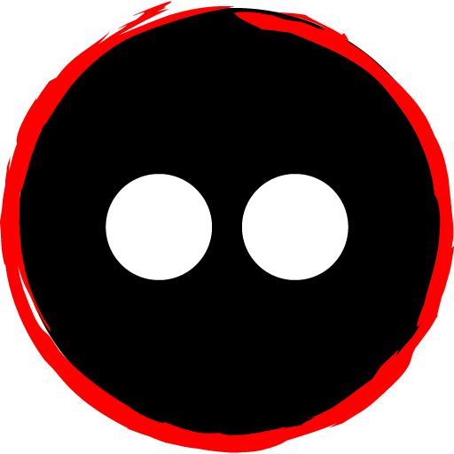 Free Red Social Media Art Brush Style Icon Designed