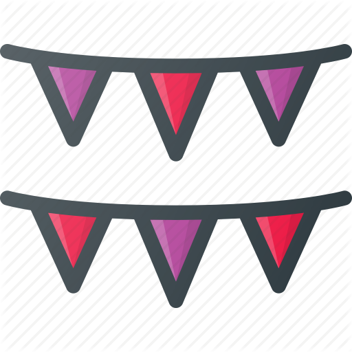 Deco, Decoration, Flags, Party Icon