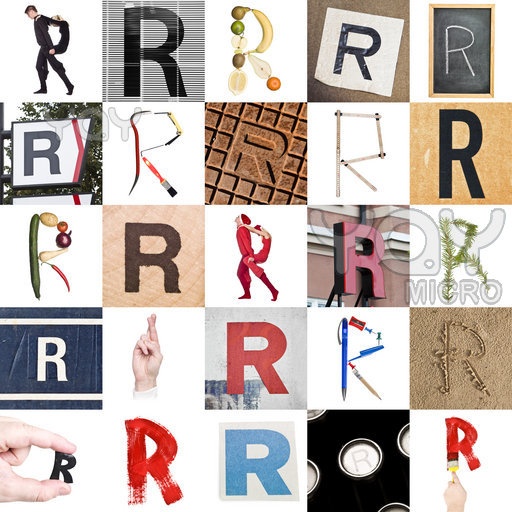 The Letter R Lettering, Words
