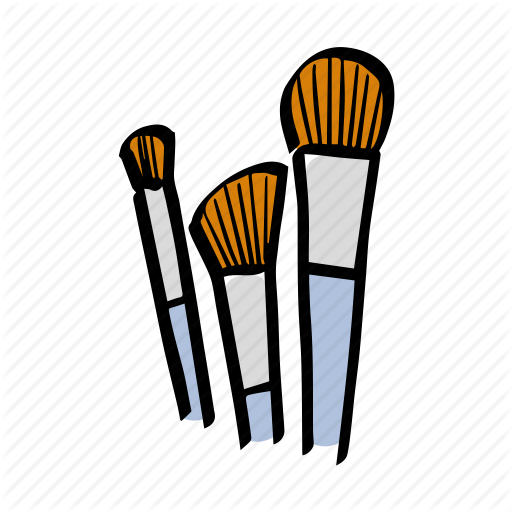Beauty, Brushes, Illustration, Makeup Art Icon