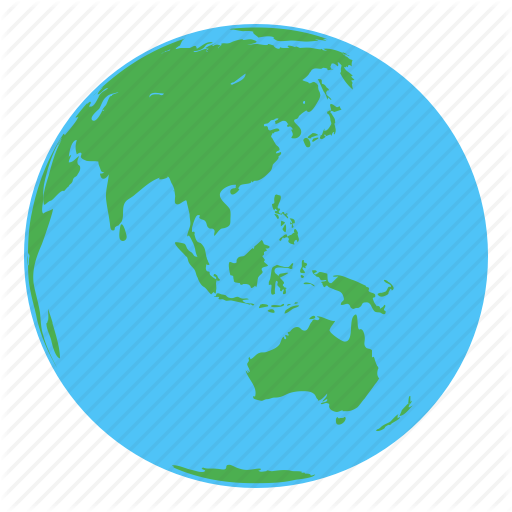 Asia, Australia, Earth, Globe Icon