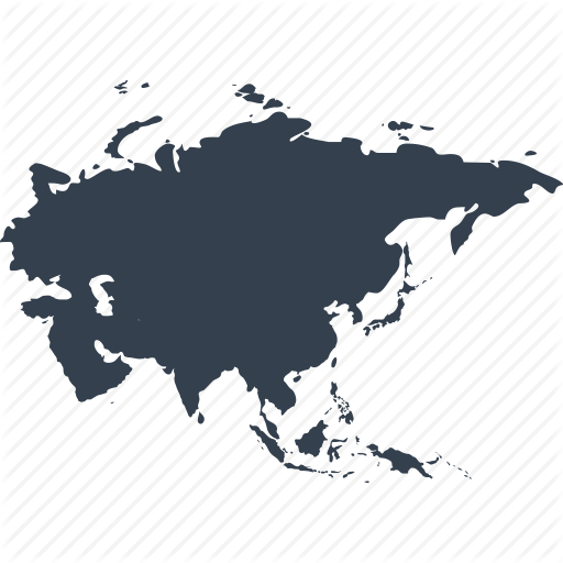 Asia, Continent, Geography, Location, Map, World Icon