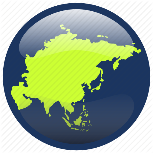Asia, Continent, Map Icon