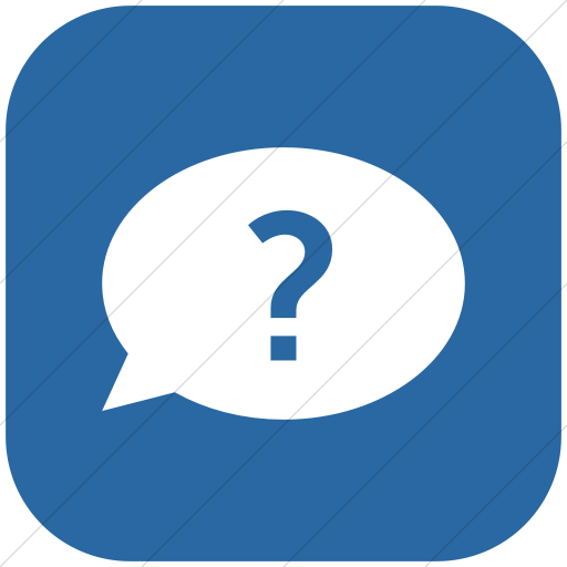 Flat Rounded Square White On Blue Raphael Bubble