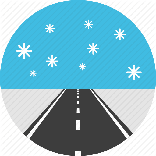 Asphalt, Highway, Horizon, Road, Snow, Way, Winter Icon