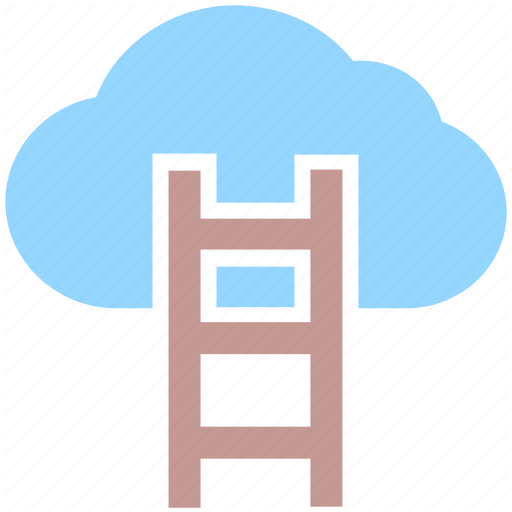 Aspiration, Cloud Computing, Cloud Hosting, Data Cloud, Stairs Icon