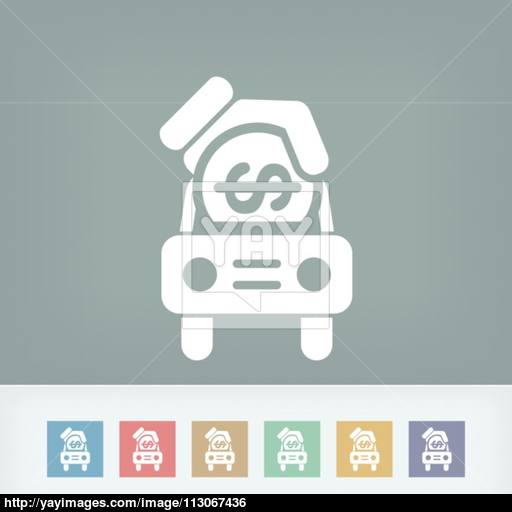 Car Money Icon Vector