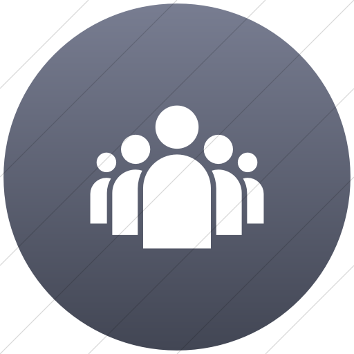 Flat Circle White On Blue Gray Gradient Ocha