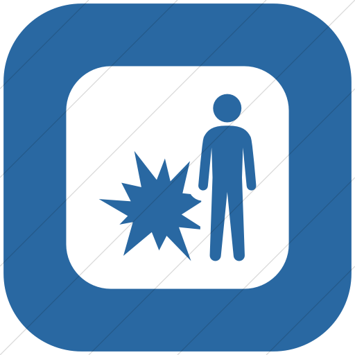 Flat Rounded Square White On Blue Ocha Humanitarians