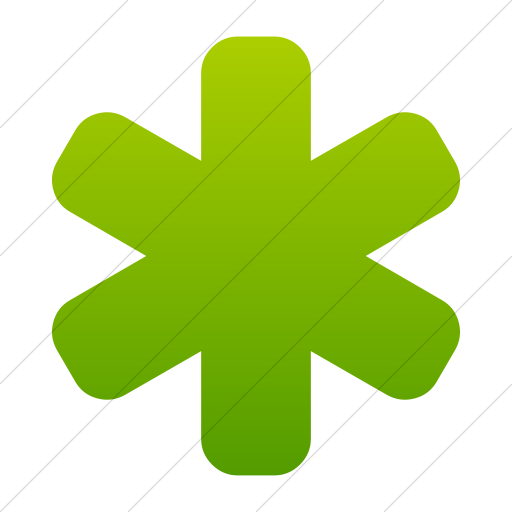Simple Green Gradient Bootstrap Font Awesome Asterisk Icon