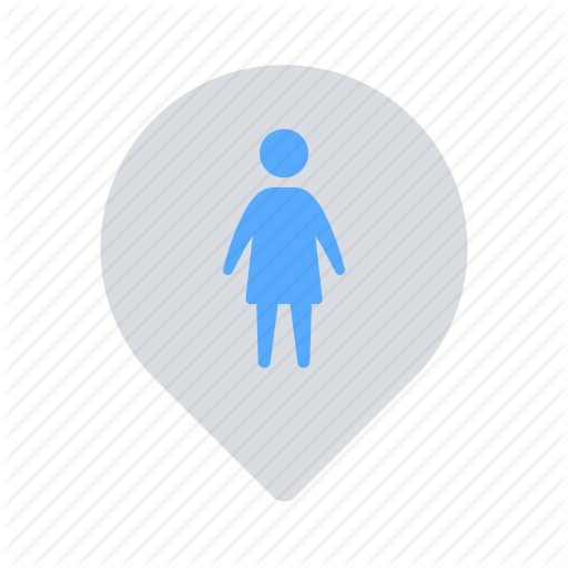 Female, Location, Toilet, Woman Icon
