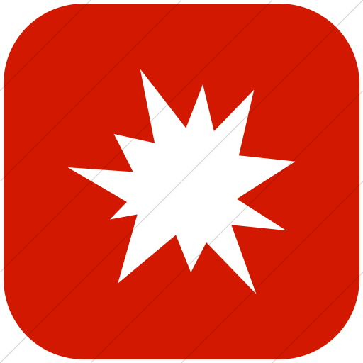 Flat Rounded Square White On Red Ocha Humanitarians