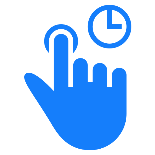 Finger, Hold, One, Tap Icon