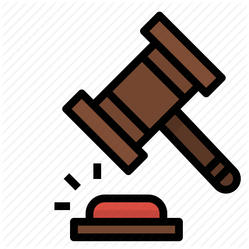 Auction, Bid, Hammer, Judge, Justice, Law, Verdict Icon