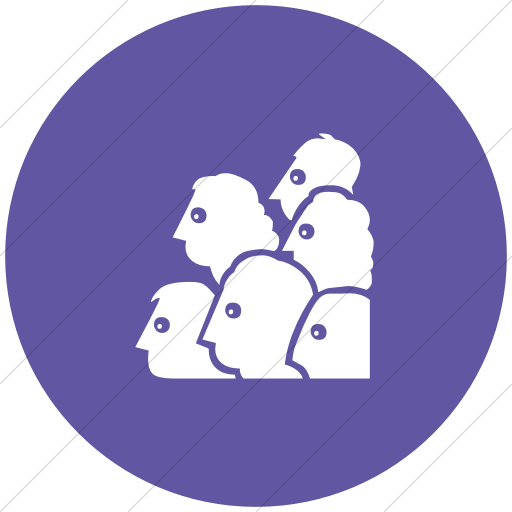 Flat Circle White On Purple Classica Audience Icon