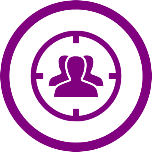 Purple Target Audience Icon