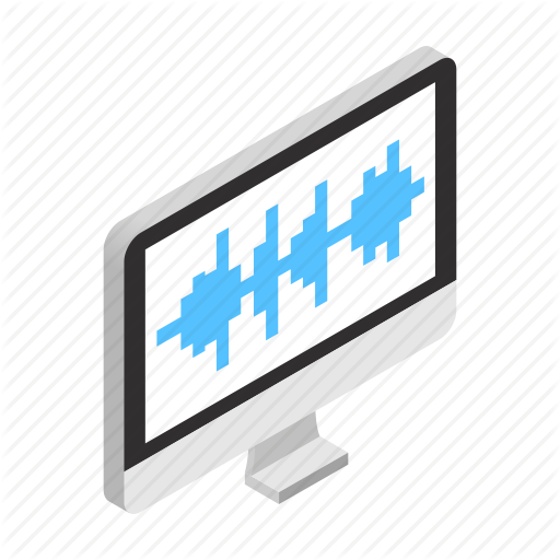 Audio, Isometric, Monitor, Music, Musical, Sound, Wave Icon