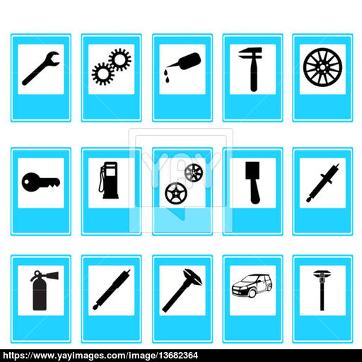 Auto Car Repair Service Icon Symbol Vector