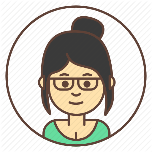 Avatar, Girl, Glasses, Hairstyle Icon