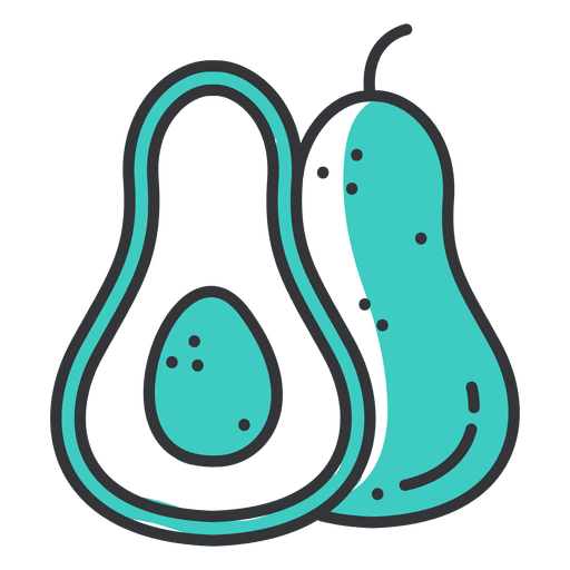 Avocado Thin Line Icon