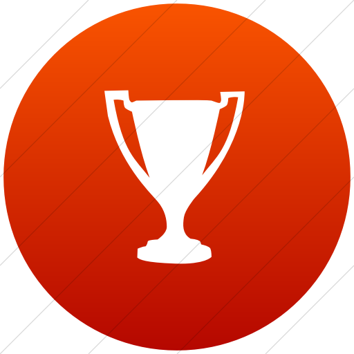 Flat Circle White On Red Gradient Classica Award Trophy