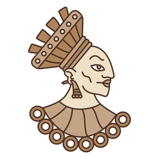 Aztec Head Illustration
