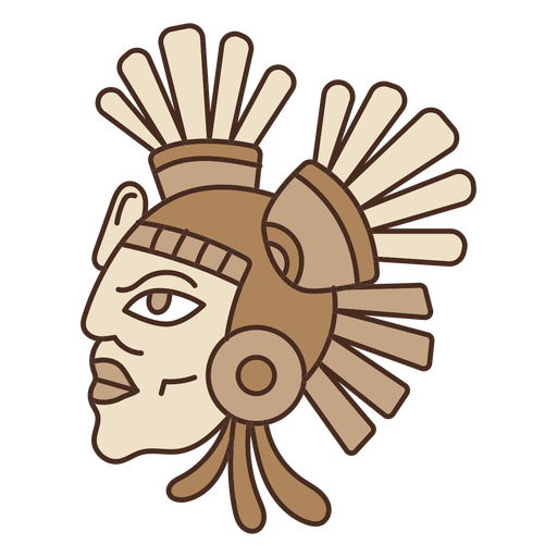 Aztec Head Mask Cartoon