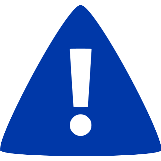 Royal Azure Blue Alert Icon
