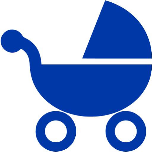 Royal Azure Blue Stroller Icon