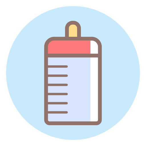 Baby Feeding Bottle Circle Icon