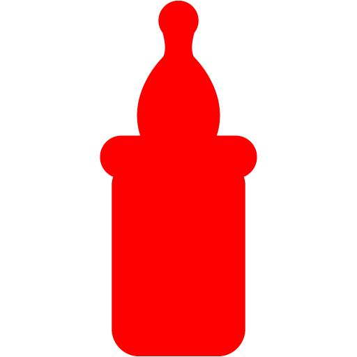 Red Baby Bottle Icon