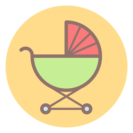 Baby Carriage Circle Icon
