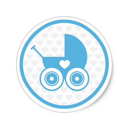 Custom Blue Pram Sticker Templates