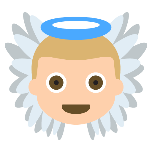 Baby Angel Medium Light Skin Tone Emoji Emoticon Vector Icon