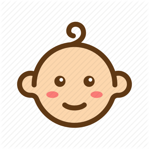 Baby, Baby Face, Boys, Color, Face, Filled Line, Newborn Icon