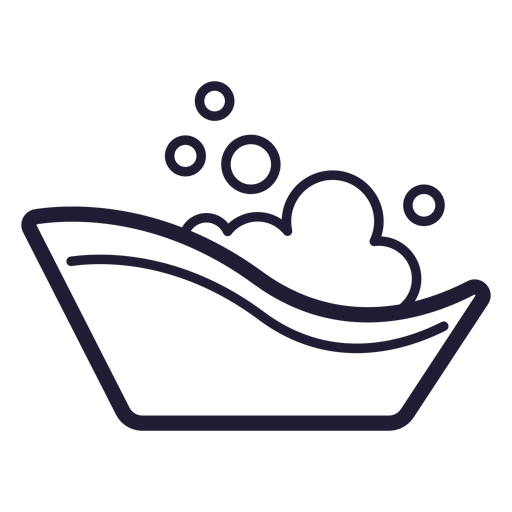 Baby Bath Tub Stroke Icon