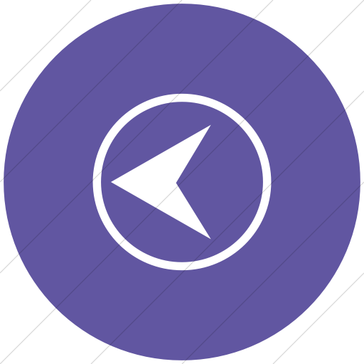 Flat Circle White On Purple Classica Back Button Icon