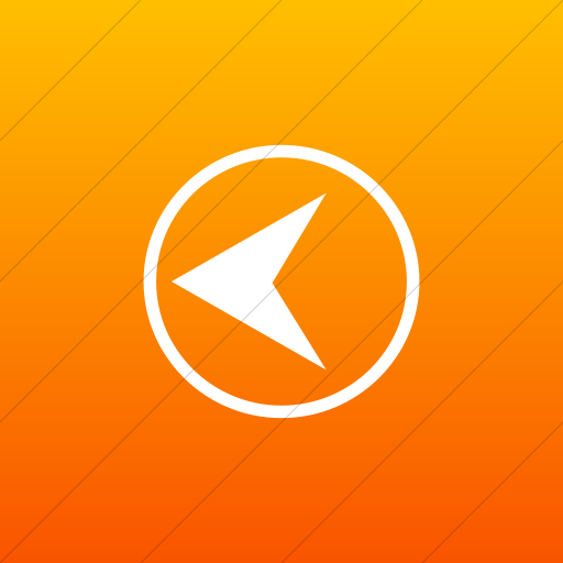 Flat Square White On Orange Gradient Classica Back