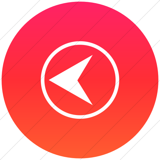 Flat Circle White On Ios Orange Gradient Classica Back