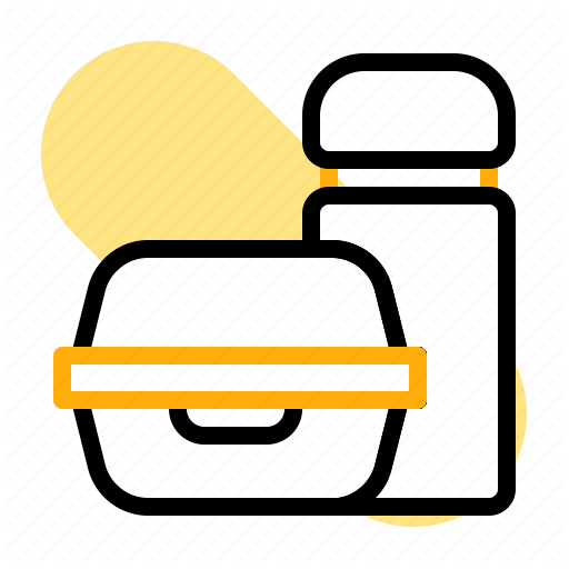 Back To School, Break, Education, Lunchbox, Meal, Student, Study Icon
