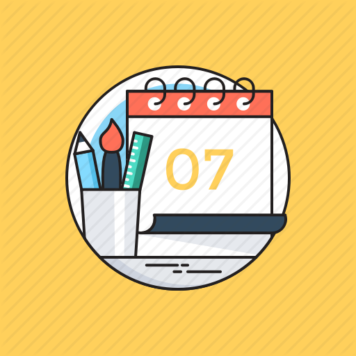 Back To School, Calendar, Education, School, Stationery Icon
