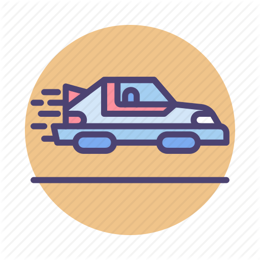 Back To The Future, Flying Car, Hover Car, Hovercar Icon
